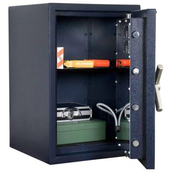 Preview: Rottner Wertschutzschrank EN1 Exklusiv Titan Fire 65 Elektronikschloss PS650 SOS Schlüssel blau T06470